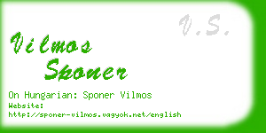 vilmos sponer business card